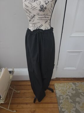Avia Black Track Joggers with Drawstring Waist